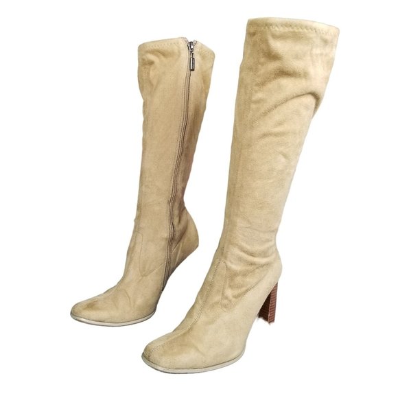 VTG Candies y2k knee high square toe boots - Picture 1 of 9